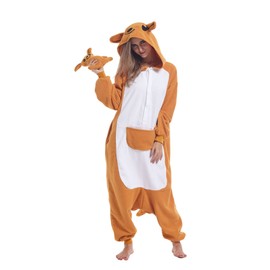 Zinuods Women Men Adult Pajamas Kangaroo Onesies Animal Cosplay Costumes S