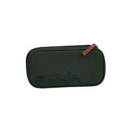 satch Extra Large Hard Pencil Case with Divider Zipped Compartment Pen Holder Triangle Timetable Window Nordic Forest Green - Dark Green