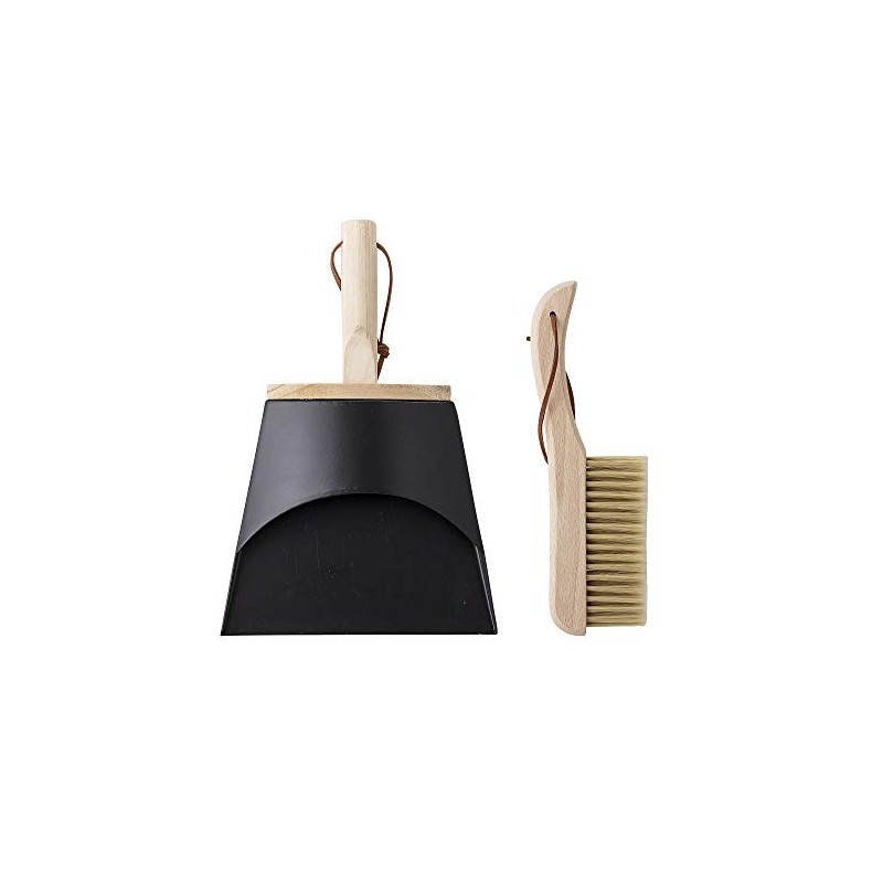 Bloomingville 82047924 Dustpan and Brush, Metal Wood