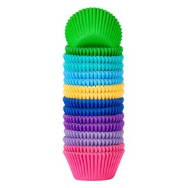Xlloest Standard Cupcake Cases Rainbow Color Muffin Cases Paper 400pcs