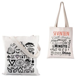 AKTAP Kpop Boygroup Members Tote Bag SVT Kpop Music Fans Gift Kpop Album Inspired Bag (Kpop Album Inspired Bag)