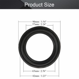 Fielect 2Pcs 3.5inch/90mm Foam Speaker Edge Surround Rings Replacement Kit for Speaker Repair or DIY Black