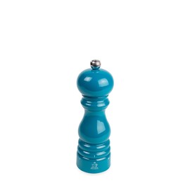 PEUGEOT - Paris u'Select Salt Mill 18 cm - ParisRama - 6 Preset Grinding Levels - Made of PEFC Certified Wood - French Know-How - Pacific Blue Lacquered