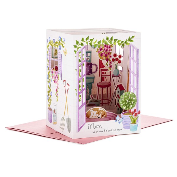 Hallmark Paper Wonder 3D Pop Up Mothers Day Card for Mom (Greenhouse) (899MBC1107)