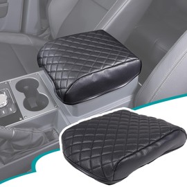 Hudiriy Center Console Protector Pad Automobile Armrest Box Cover Compatible with Ineos Grenadier 2020-2024 Car Armrest Box Panel Protect Trim Interior Accessories (Leather，Black)