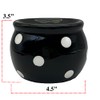 ACK Black Polka Dots Scouring Brillo Pad Holder, Ceramic Hand