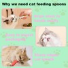 LuckyOpt Cat Strip Squeeze Feeder, 2Pcs Cute Cat Treat Löffel