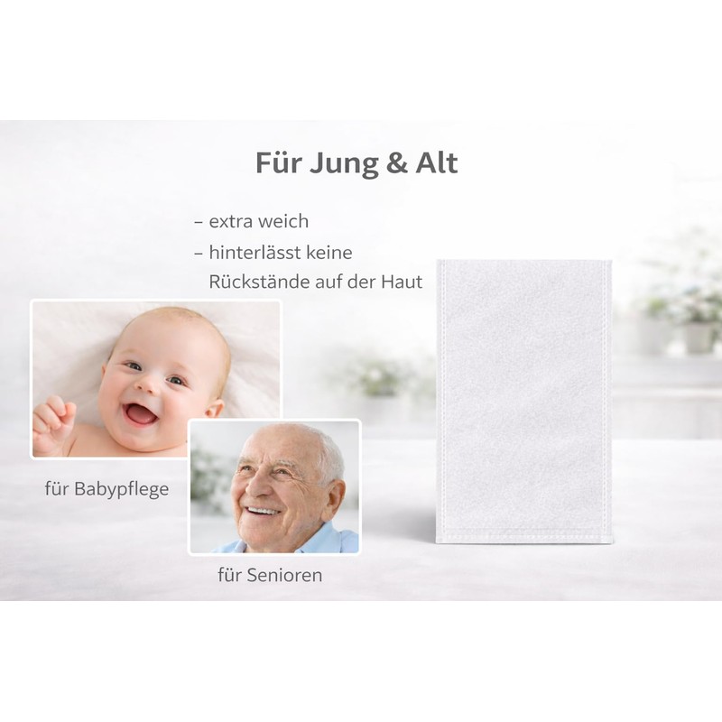 BUXMED Pack of 100 Disposable Wash Mitts 23 x 15