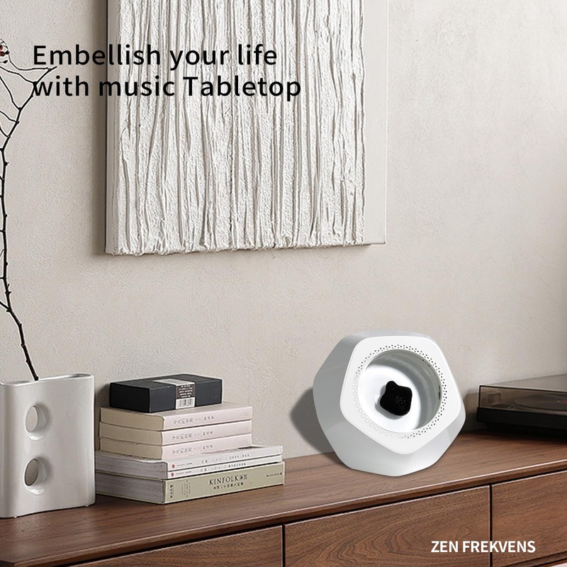 ZenFrekvens Dynamic Ferrofluid Bluetooth Speaker with Rhythm LED Light &