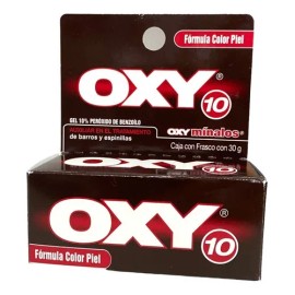 Oxy 10 Gel Antiacné Color Piel 30 g Control Barros y Espinillas Piel Grasa