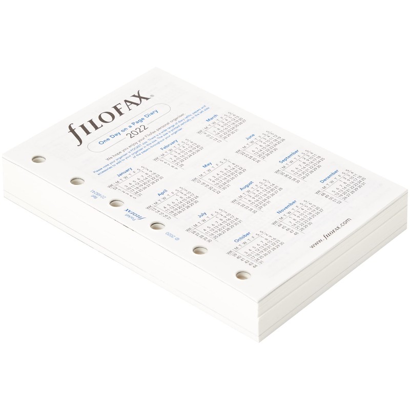 Filofax Pocket Day per Page English appointments Diary - 2022,