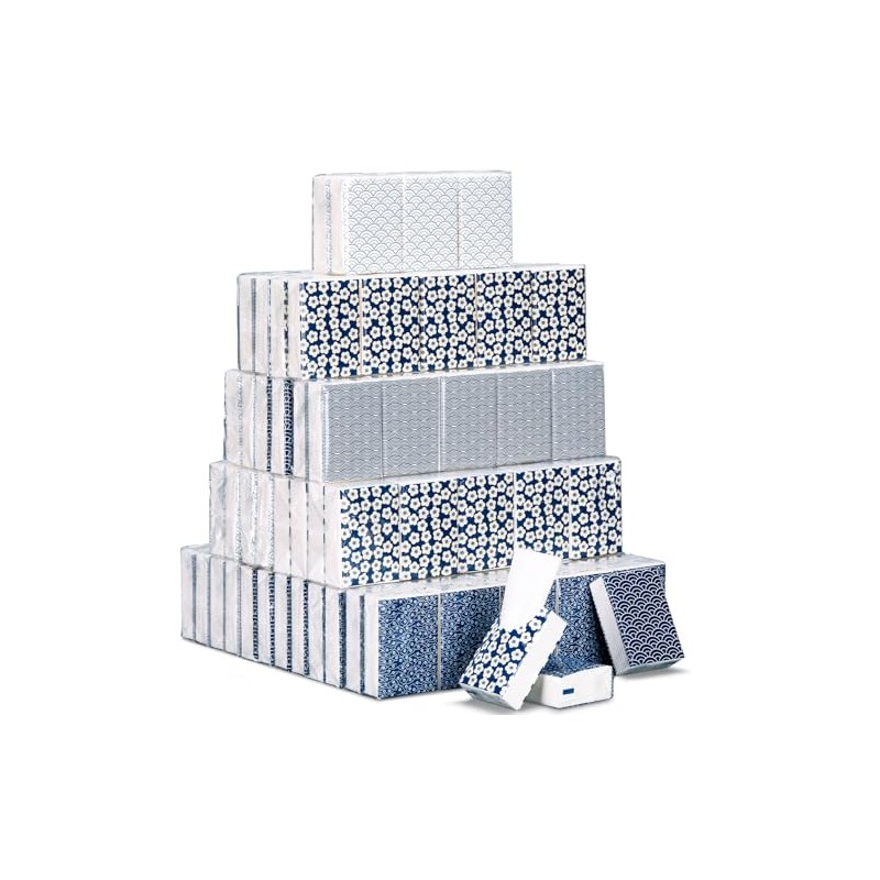 Therwen 100 Pack Pocket Tissues Travel Packs Bulk 1000 Sheet