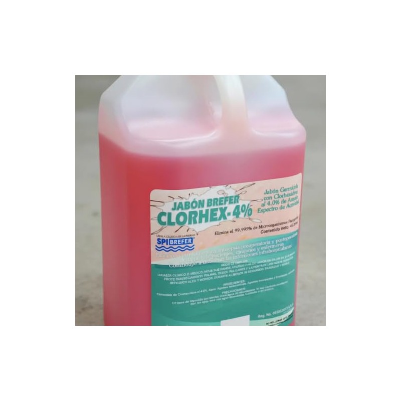 Solución Jabonosa con Gluconato de Clorhexidina 4% Antiséptico Galón 4