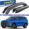 Goodyear Shatterproof in-Channel Window Deflectors for Hyundai Palisade 2020-2025, Rain