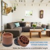 HANIHUA Brown Round Bed Furniture Risers (Set of 4) 2.3