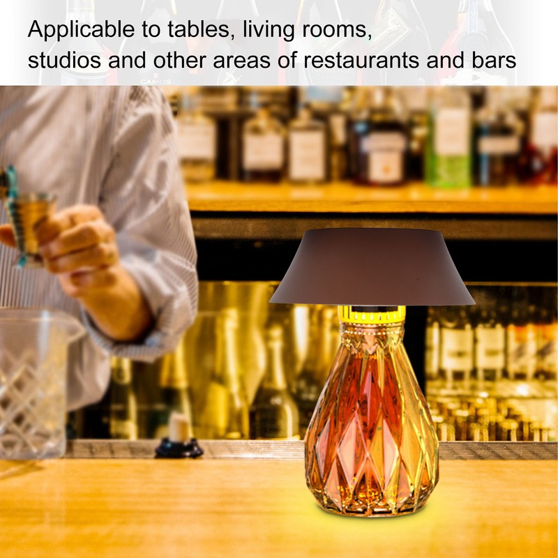 LED Wine Bottle Lamp Innovative Cordless Table Light with USB