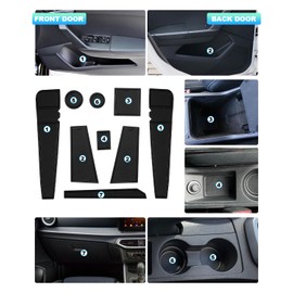 CDEFG Compatible with Seat Ibiza 6F / Arona 2017-2023 2024 Rubber Mats Centre Console Non-Slip Mats Non-Slip Rubber Mat Arona FR Accessories (Black)