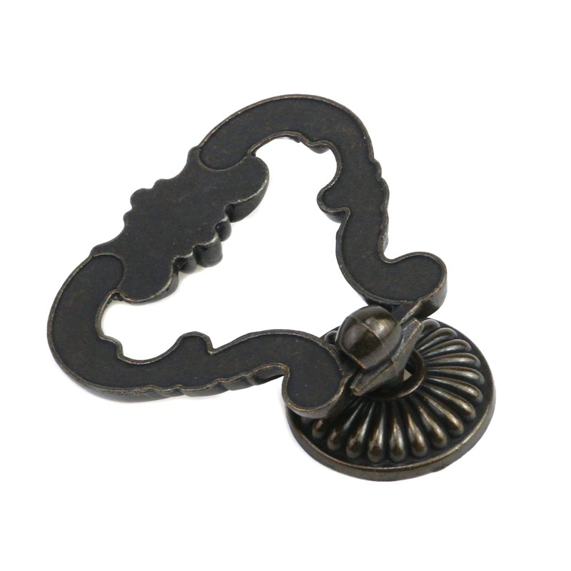 Tighall Vintage Antique Bronze Cabinet Pulls French Provincial Single Hole