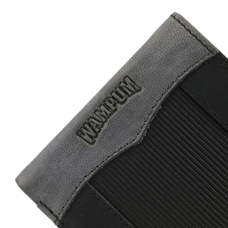 Wampum Mens Genuine Leather Classic Coin Purse with Box, Black