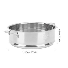 Yosoo 304 Stainless Steel Steamer Basket, Pot Double Ear Steam Layer with Handle, Veggie Food Bun Dim Sum Dumplings Fruit Meat Seafood Pasta Strainer (Silver)