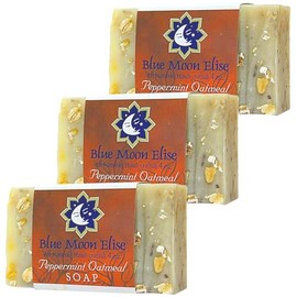 Blue Moon Elise Jabones Naturales De Avena Y Menta, Perfumados Con Aceites Esenciales Premium, Hechos Mano En Ee. Uu., Hidratantes Y Terapéuticos...  