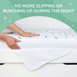Potty training bed pad with tucks, mattress protector for 100% waterproof protection| Safari| Lifesaver for mattress, Excellent for toilet training| Easy to wash & dry| Fits toddler & single size bed