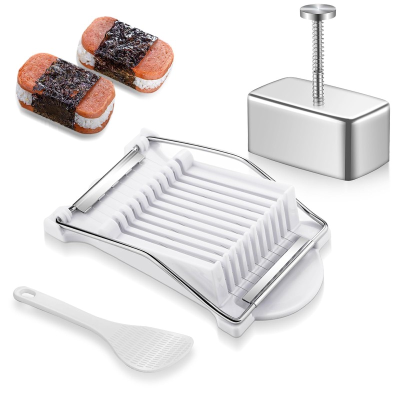 Spam Musubi Mold Kit - Stainless Steel Onigiri Maker with