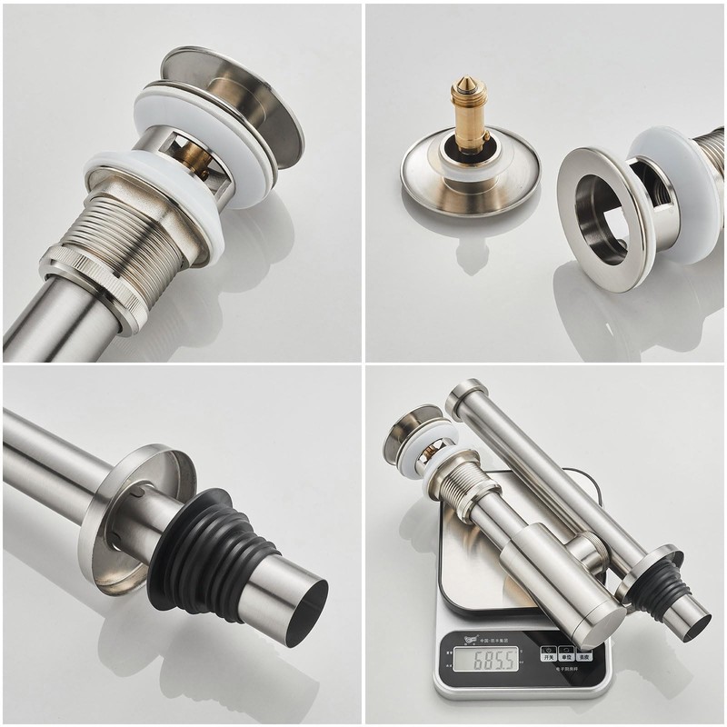 MENATT Bathroom Sink P-Trap Complete Set, Solid Brass 1-1/4 Bottle