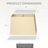 Royal Designs, Inc. Rectangle Hardback Lamp Shade, HB-613-12EG, Eggshell, (5