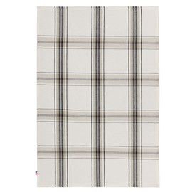 Coucke Toalla francesa de algodón y lino, a cuadros negros, 20 x 30 pulgadas, color negro