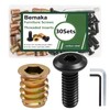 Bemaka 60PCS Threaded Inserts for Wood, 1/4-20 x 3/4" Furniture