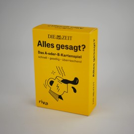 DIE ZEIT »Alles gesagt?«: Das A-oder-B-Kartenspiel. Für alle Fans des erfolgreichen Podcasts. Das perfekte Geschenk für Geburtstag, Weihnachten oder zwischendurch. Ab 18 Jahren