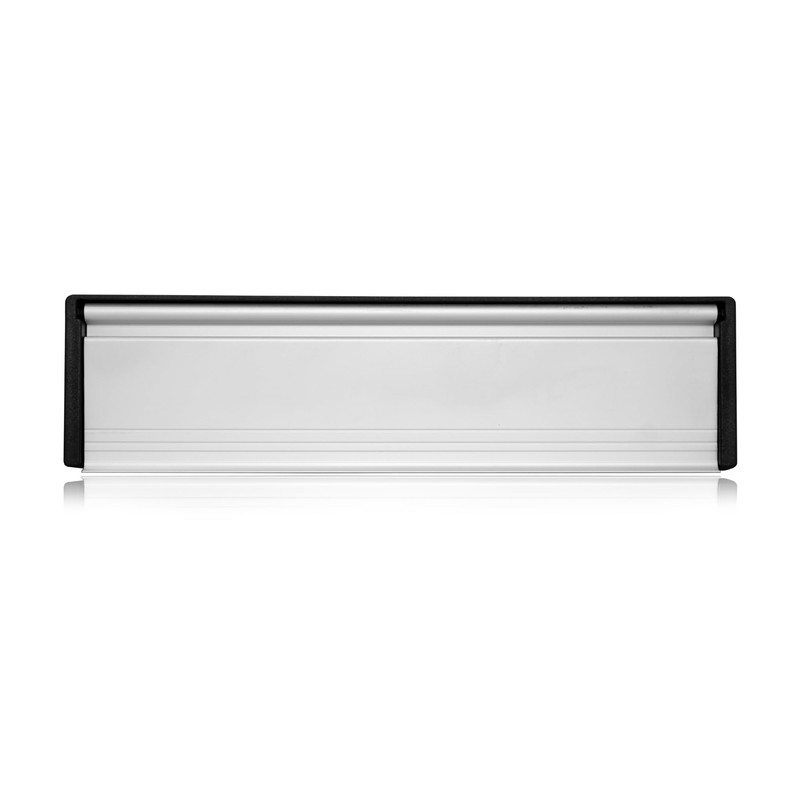 UAP MailPlate 12" Letterplate Matt Chrome, Premium Draught Proof Postal