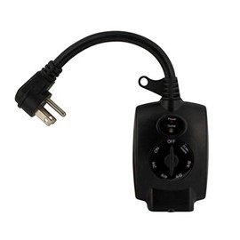 15 Amp Outdoor Plug-In Mechanical Dusk to Dawn Countdown Timer with Grounded Outlet