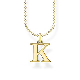 THOMAS SABO KE2010 KE2035 Sterling Silver Letter Necklace, Silver, No Gemstone