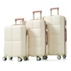 Udorich Travel with 3-Piece Luggage Set, USB Port for Charging,