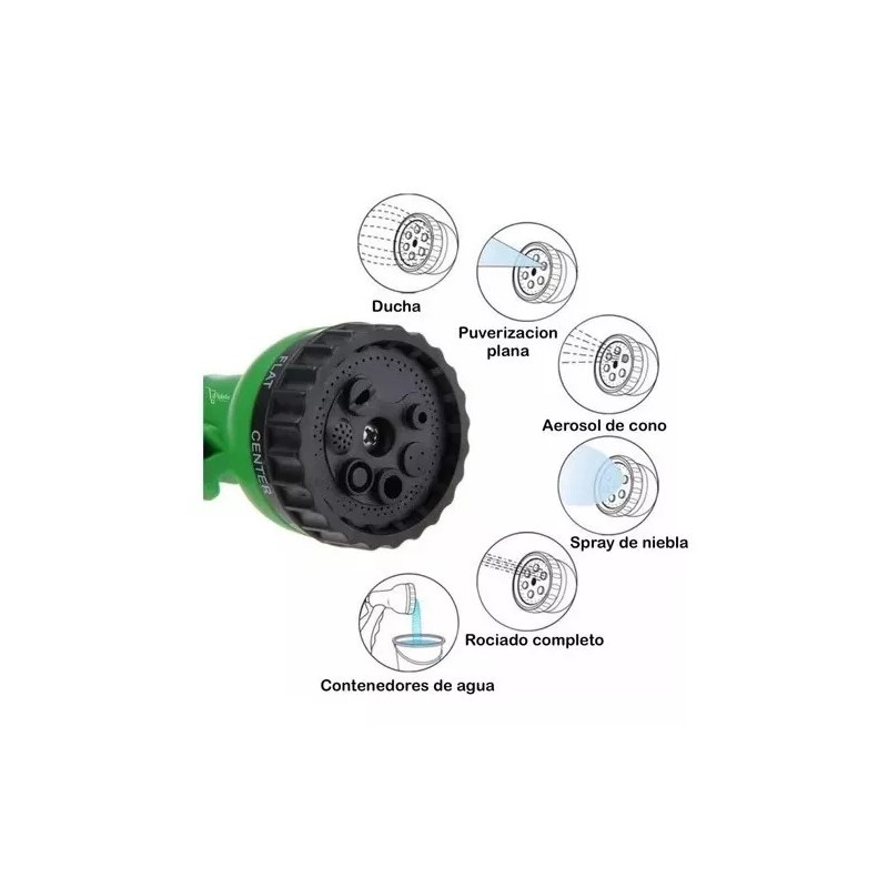 Magic Hose Mangueras Expandibles Jardin Pistolas Aspersor Retractil 30m