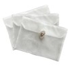 3 Pieces Scarf Storage Bag Beige Encrypted Matte Button Yarn