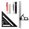 Adusa Carpenter's Square, Multifunctional Carpenter's Square 17 cm Metric, Try