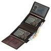 Leather ID Card Holder with Note Compartment, Black, Brown, Natural,