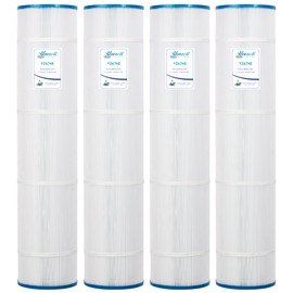 Yoozell PCC130-PAK4 Swimming Pool Replacement Filter Cartridge Replaces for Unicel C-7472 Filbur FC-1978 160332 178585 FC-6475 Pentair CCP520 R173578 PLFPCC130 Darlly 71252 4Pack