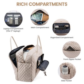 LOVEVOOK Travel Duffle Bag, Weekender Bag for Women with Toiletry Bag Carry on Overnight Bag with Laptop Compartment, Yoga Gym Bag with Wet Pocket Shoe Bag, Hospital Bag for Labor and Delivery