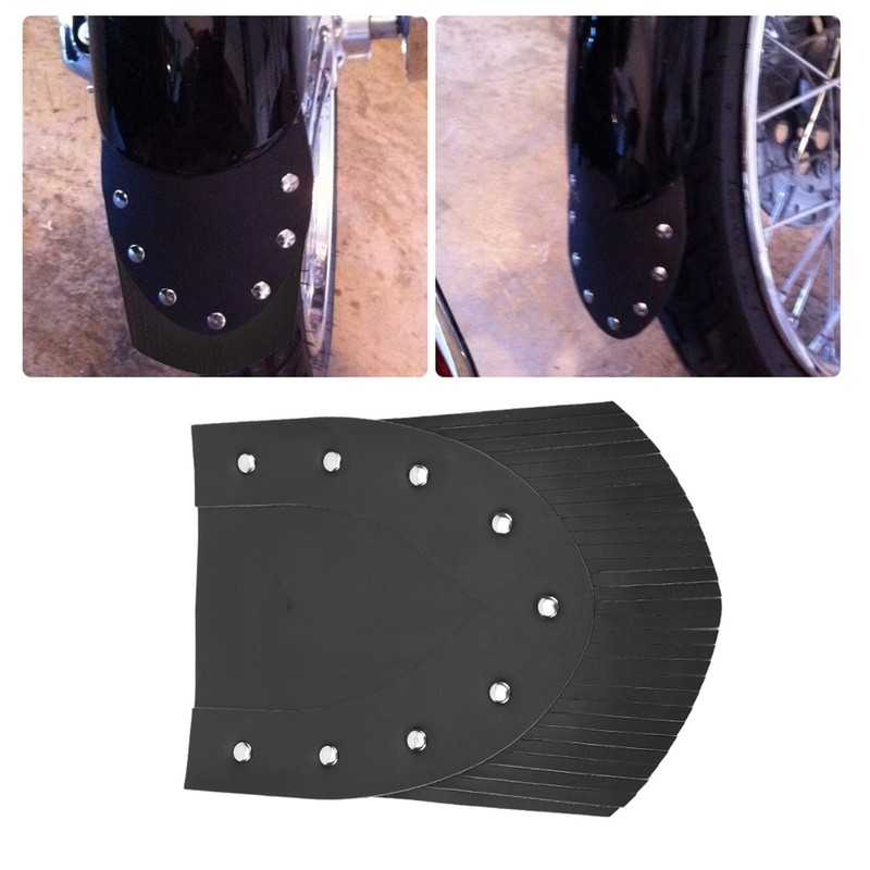 Durable Motorcycle Mud Flaps Front Mud Flaps with Tassel -