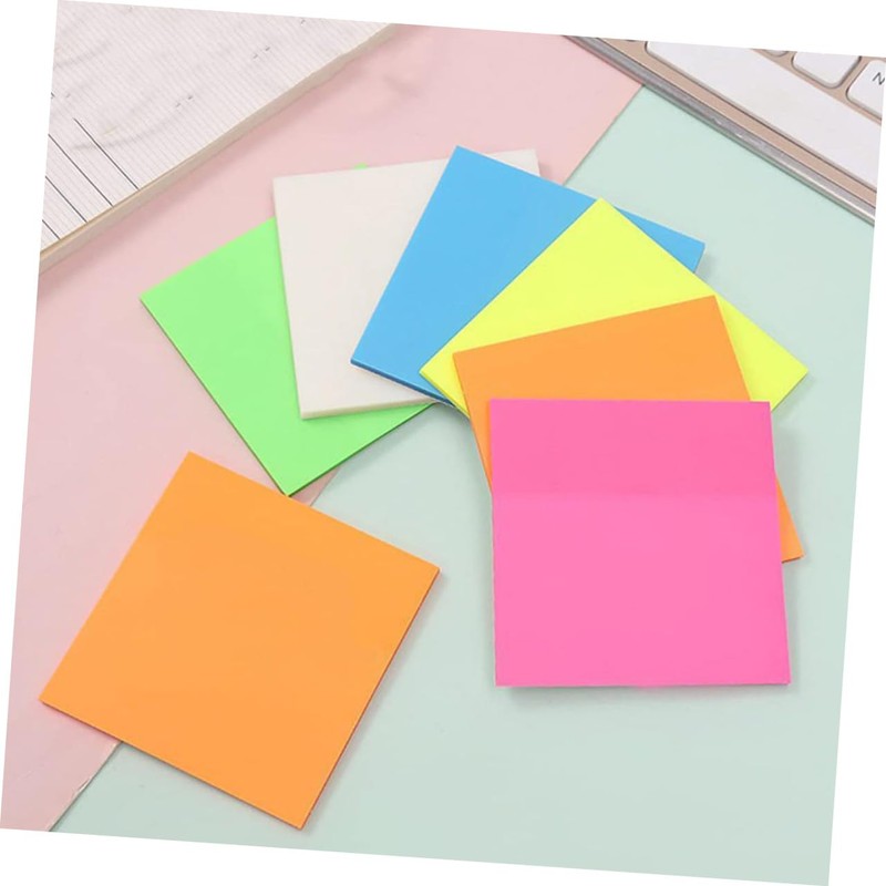 Operitacx Pack of 5 Office Transparent Note Coloured Stickers Notepad