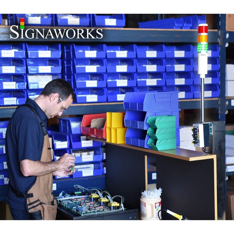 Signaworks 2 Stack Super Bright LED Andon Tower Light, 3