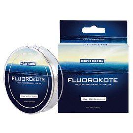 KastKing FluoroKote Fishing Line 100 Percent Pure Fluorocarbon Coated 17LB 300Yds 274M Premium Spool Clear