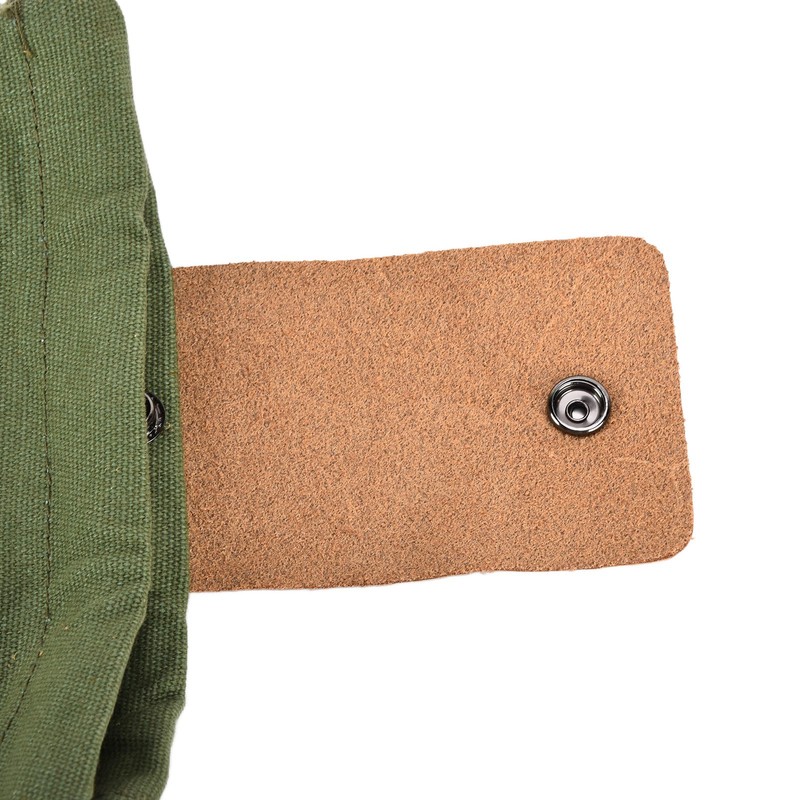 Leather Canvas Foraging Pouch Belt Fruit Picking Bag for Camping