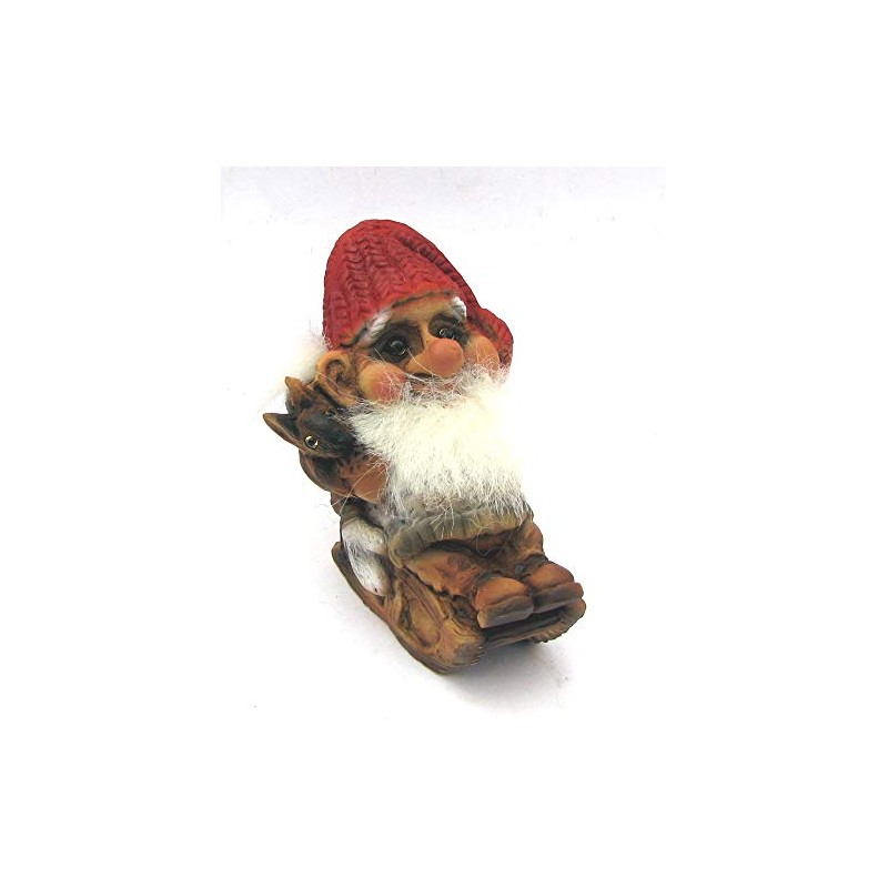 geschenke-trolle.de Ny Form Norway Leprechaun on Sleigh Christmas Figurine