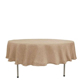 90-Inch Natural Round Faux Burlap Tablecloth Wedding Reception Party Events Catering Decorations