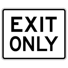 STOPSignsAndMore - Exit Only Parking Lot Sign - 30x24 - Reflective | Rust Free Aluminum